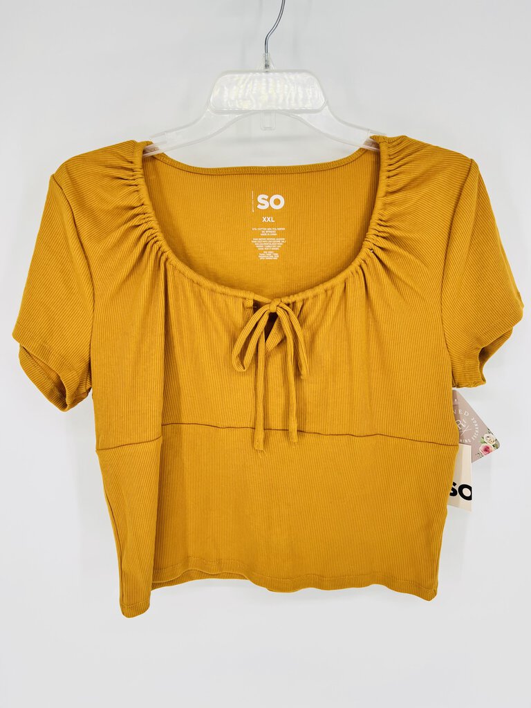 (XXL) SO Mustard Ribbed Tee Women's