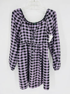 (S) Wild Fable Purple Gingham Dress Women's