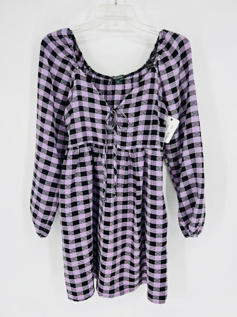 (S) Wild Fable Purple Gingham Dress Women's