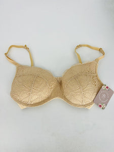 (32D) Lively Nude Lace Wireless Bra