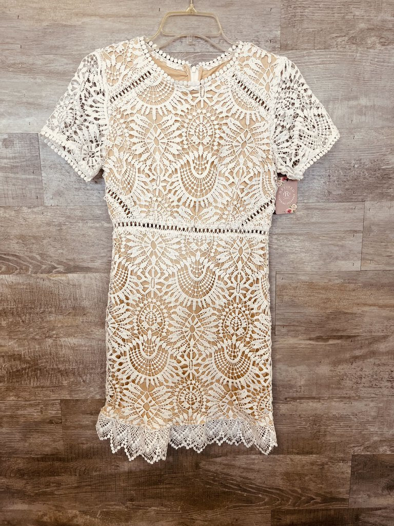 (Small) Altar'd State White Lace Dress Women's