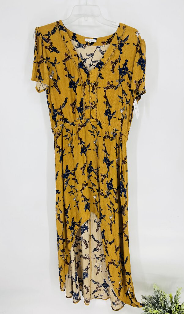 (medium) Maurice's Mustard Floral Dress Women's