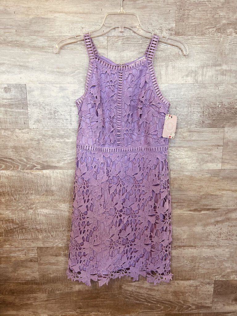 (Small) She & Sky Purple Lace Dress Women's