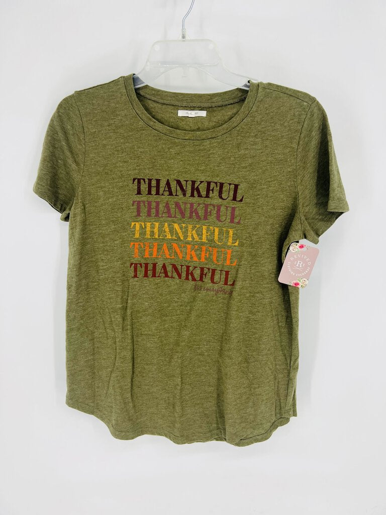 (S)Maurice's Green Thankful Shirt Womens