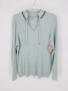 (2) Chico's Textured Mint Sweater Womens