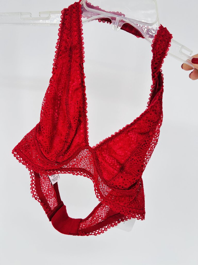 (S) Victoria's Secret Red Lace Bralette Womens