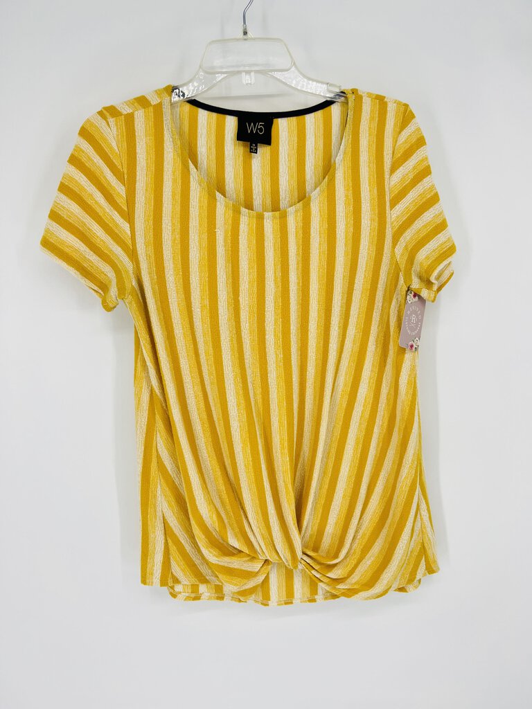 (Medium) W5 Yellow Striped Shirt Women's