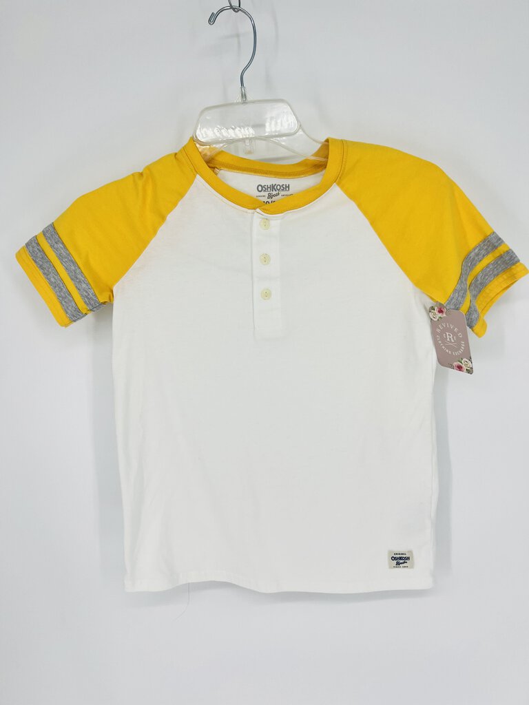 (10) Osh Kosh White Yellow SS Shirt Boys