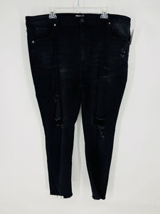 (3x) White Birch Black Distressed Skinny Jeans WOmen's