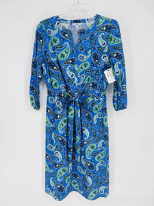 (M) Croft & Barrow Blue Paisley Dress Womens