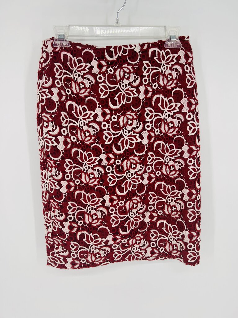 (4) Talbot's Red lace Pencil Skirt Women's