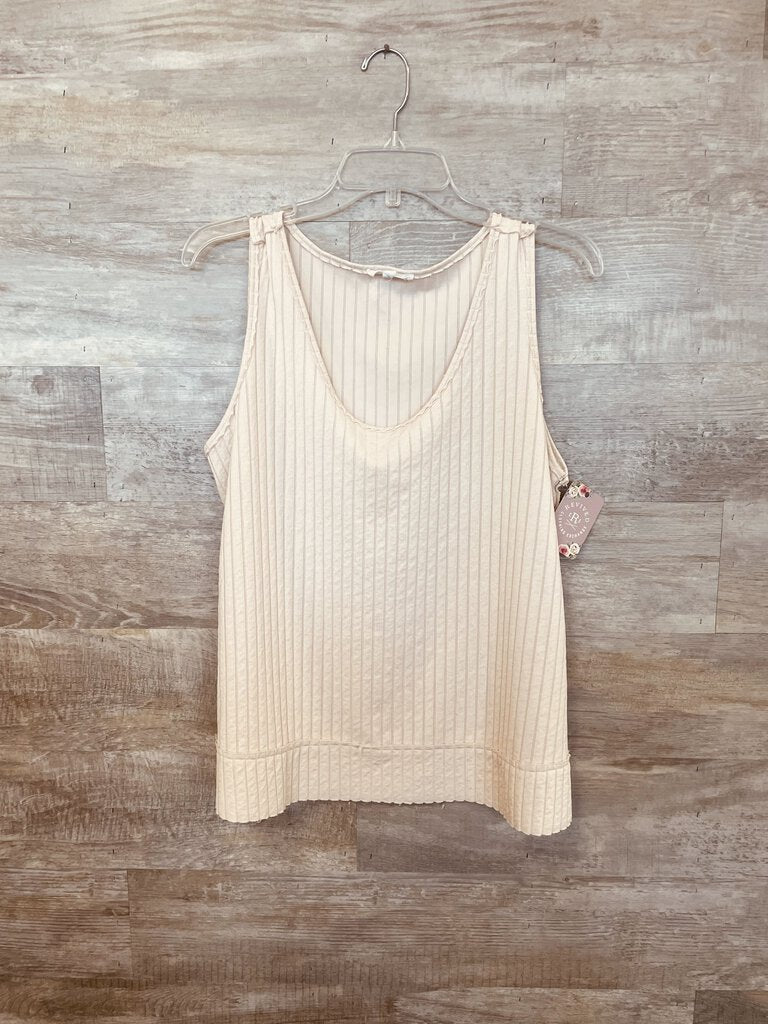 (L) Aemi + Co Tan Ribbed Tank Womens