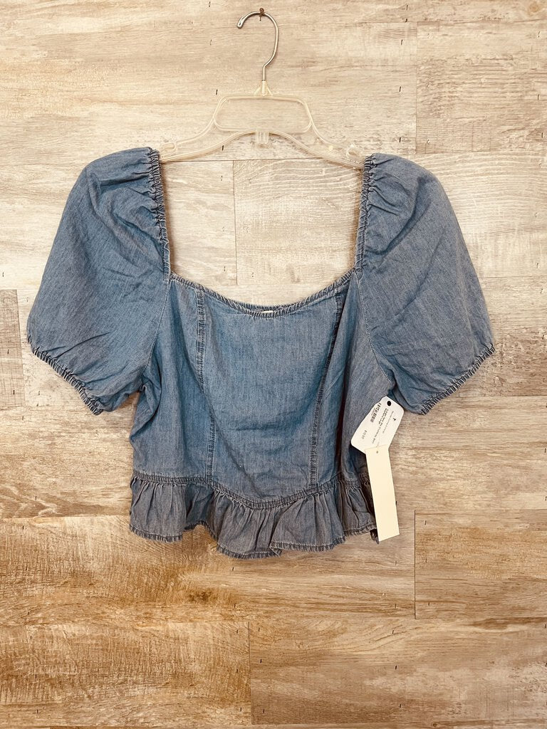 (Large) New Mix Chambray Shirt Women's