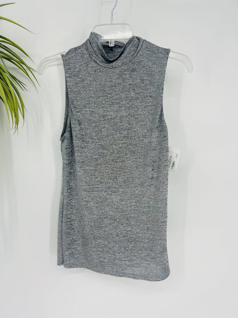 (M) Express Grey Shimmery Mock Neck Tank Womens