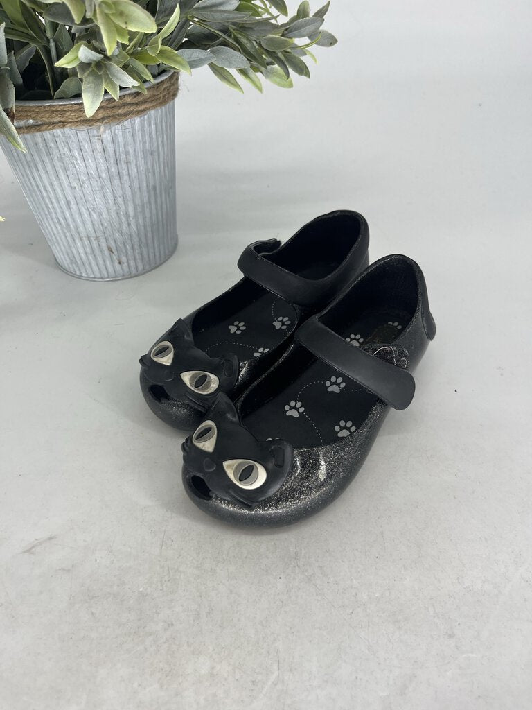 (9) Mini Melissa Black Kitten Shoes