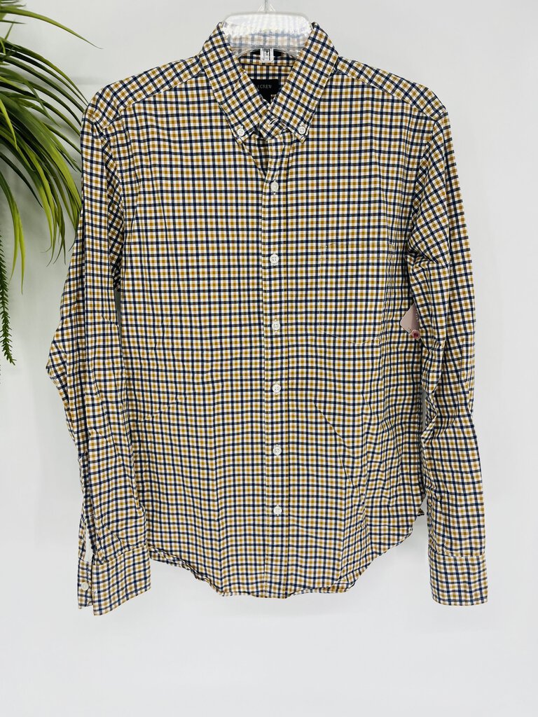 (Small) J. Crew tan Blue Checkered Shirt Men's