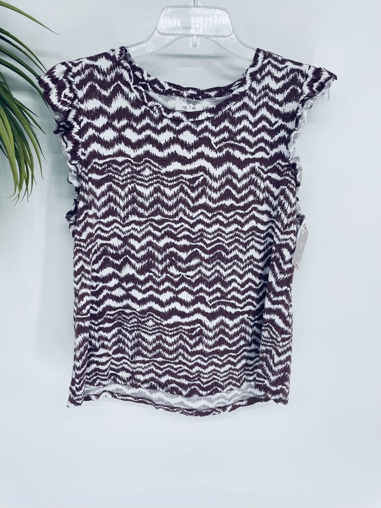(L) Maurice's Purple Chevron Shirt Womens