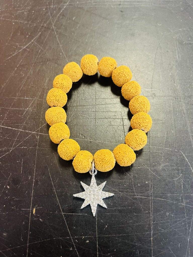 Yellow Coral Star Bracelet