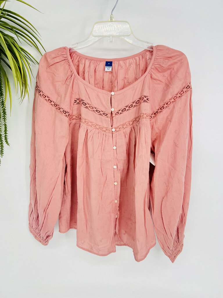 (Medium) Old navy Mauve Lace Shirt Women's