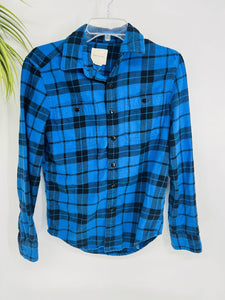 (Small) American Eagle Blue Black Flannel Men's