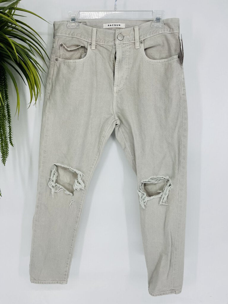 (30X30) Pac Sun Light Grey Jeans Mens