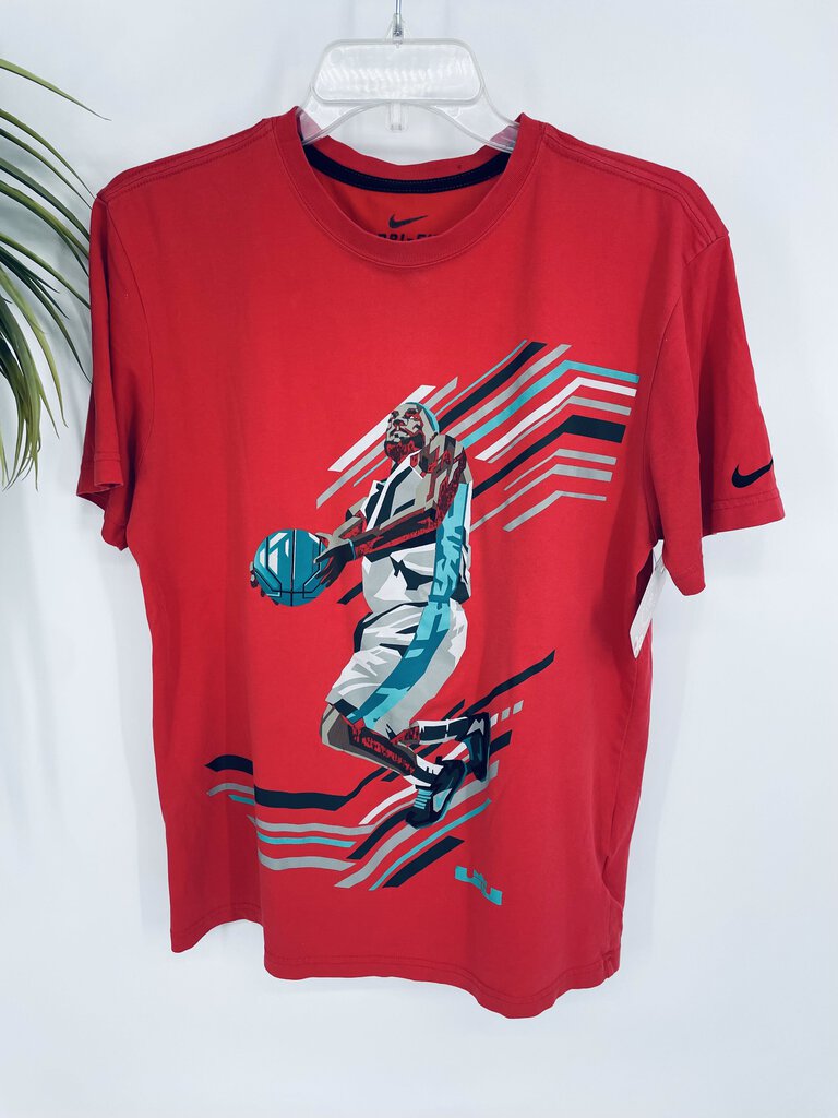(M) Nike Red Basketball Play Tee MEns