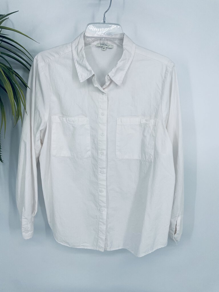 (L) Z Supply Blush Button Up Womens