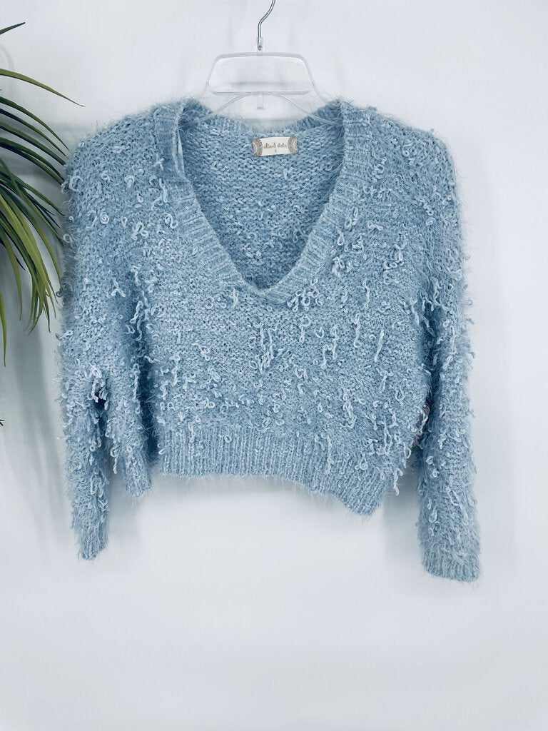 (S) Altar'd State Blush Fuzzy Sweater Womens