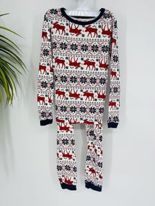 (S) Merry Moments Red Blue Christmas PJ Set Girls