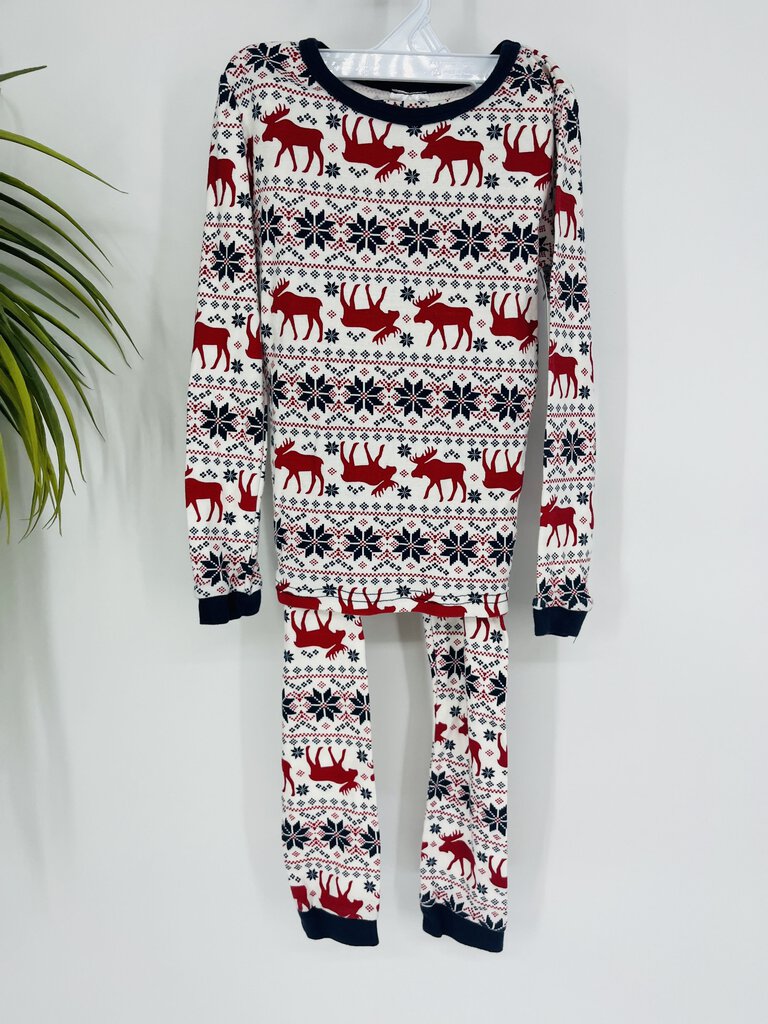 (S) Merry Moments Red Blue Christmas PJ Set Girls