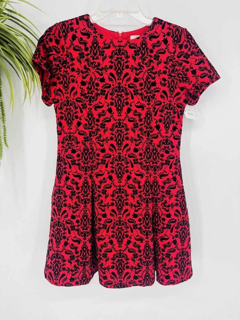 (16) GB Red Black Patterned Dress Girls
