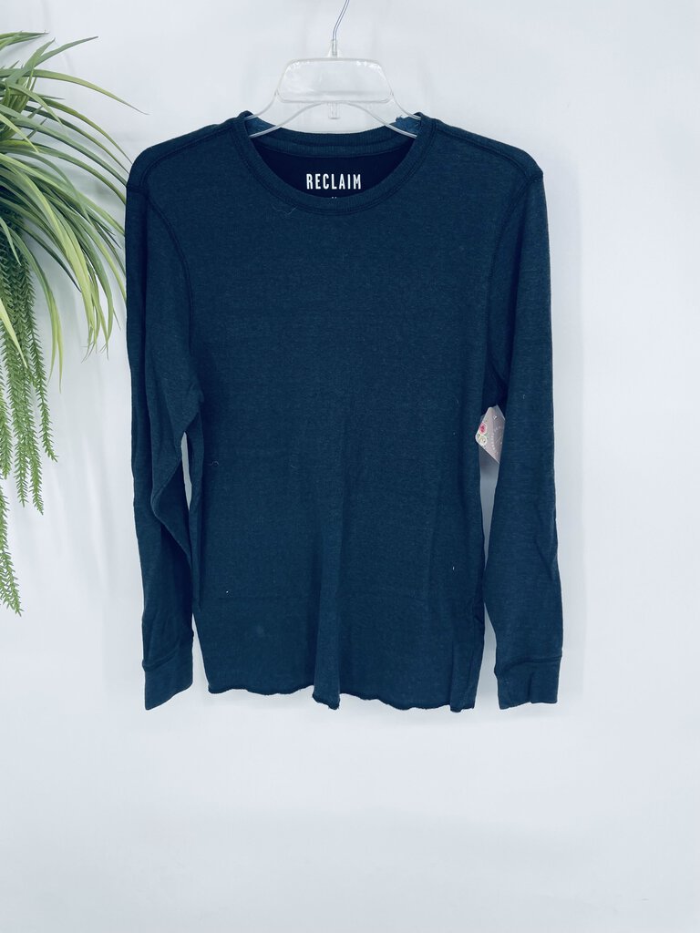 (M) Reclaim Men's Charcoal Gray LS Tee