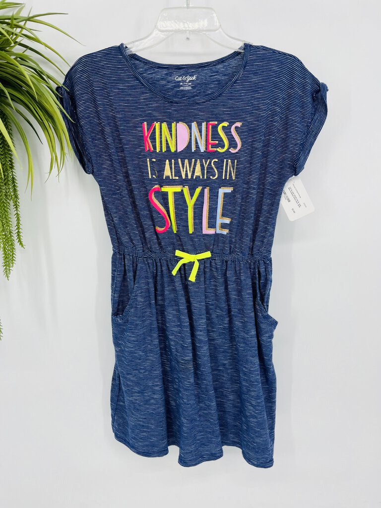 (14/16) Cat & Jack Blue Kindness Dress Girls