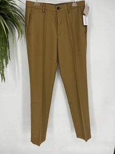 (32/33) Tan Flat Front Dress Pant Men's