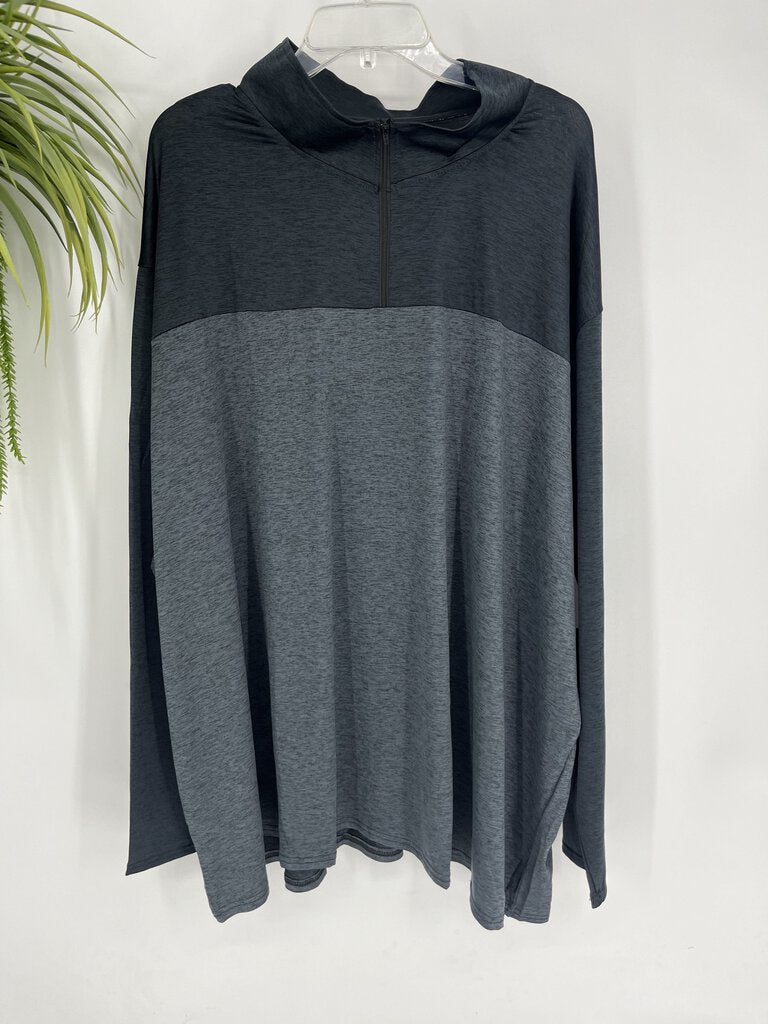 (5X) Real Essentials Men's 1/4 Zip Pullover