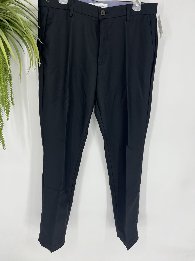 (34/32) Amazon Essentials Black Flat Front Pant Men's