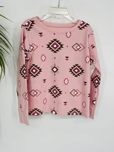 (5/6) TCP Girl's Pink Aztec Tee