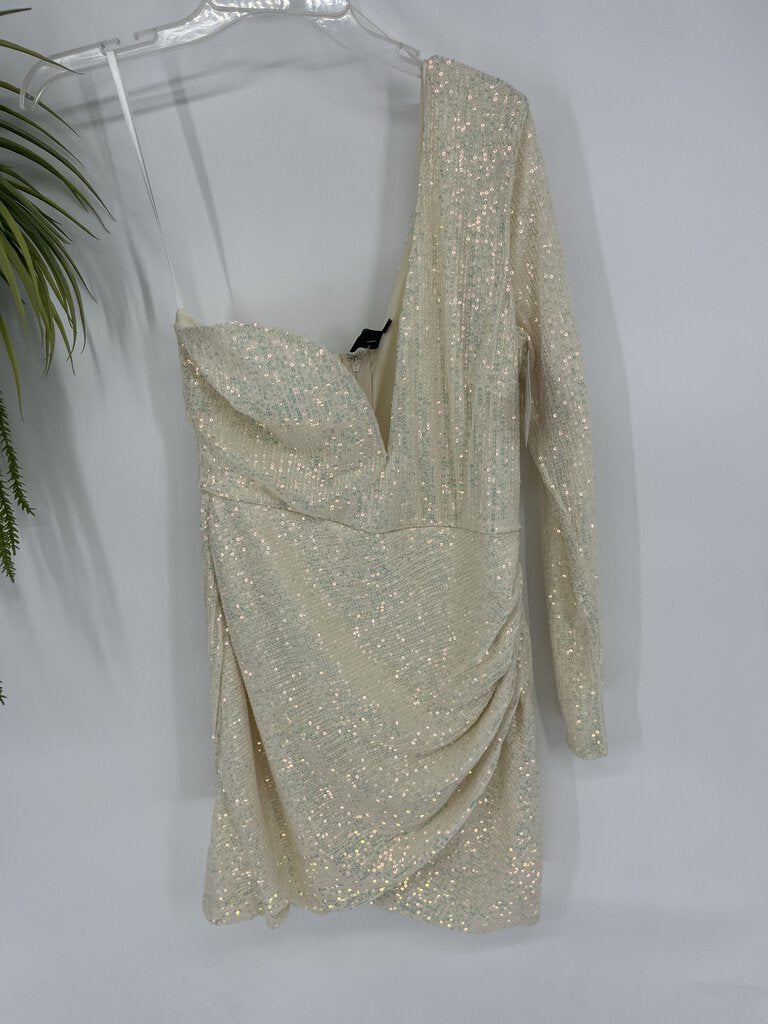 (L) Windsor White Sequin Dress Women's