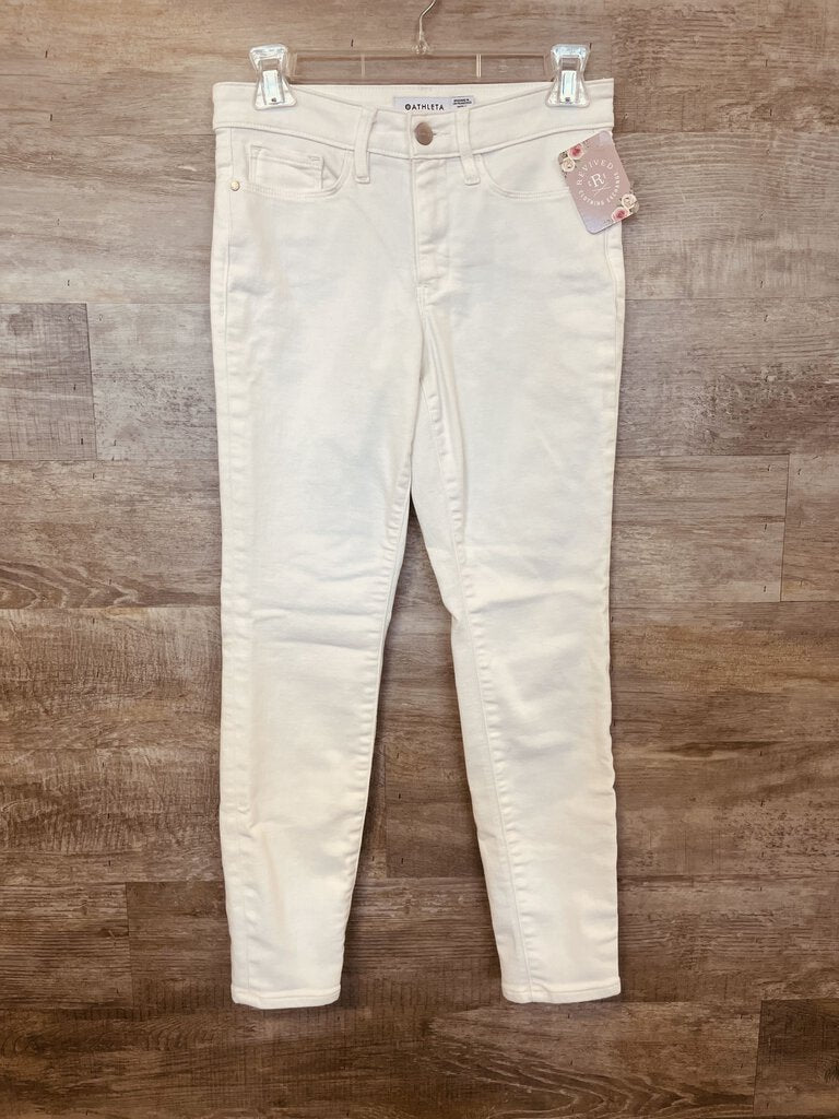 (2P) Athleta White Jeans Womens