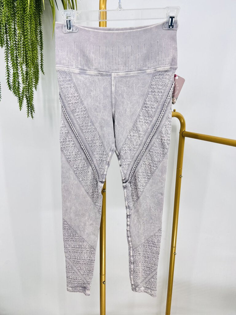 (XS/S) Avocado Gray Braided Leggings Women's