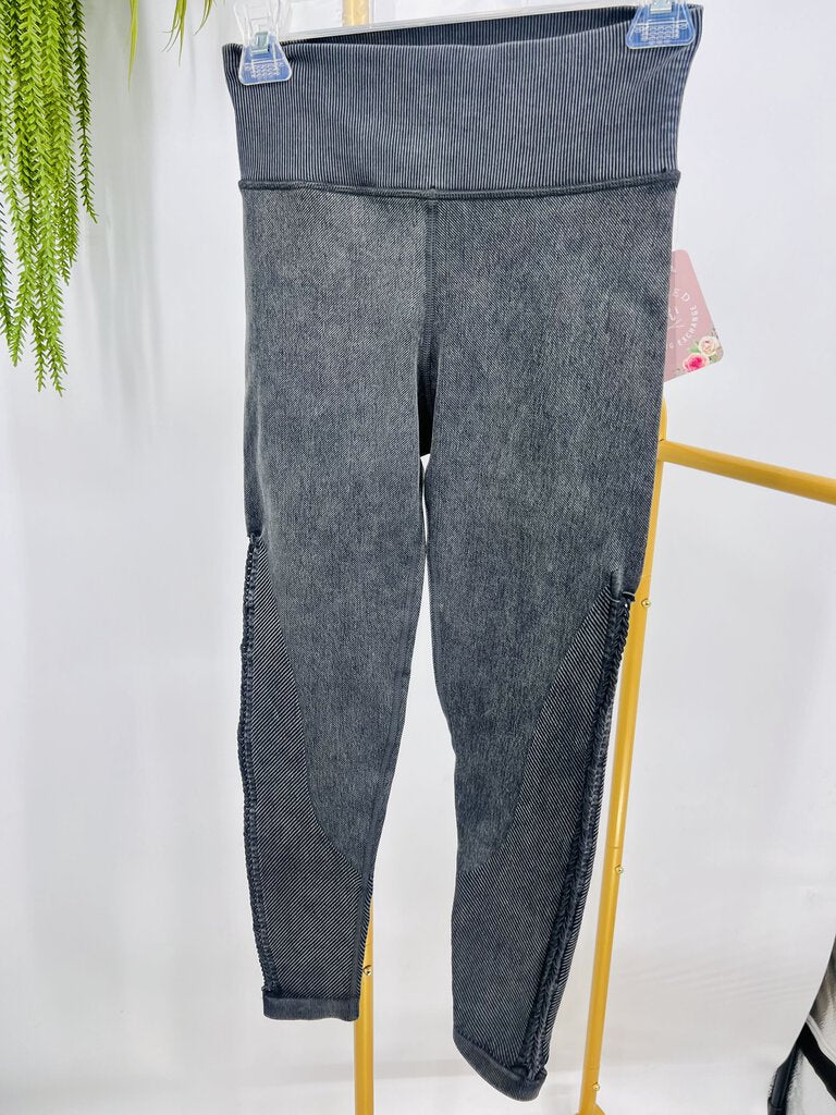 (S) Aerie Grey Braided Leggings Womens