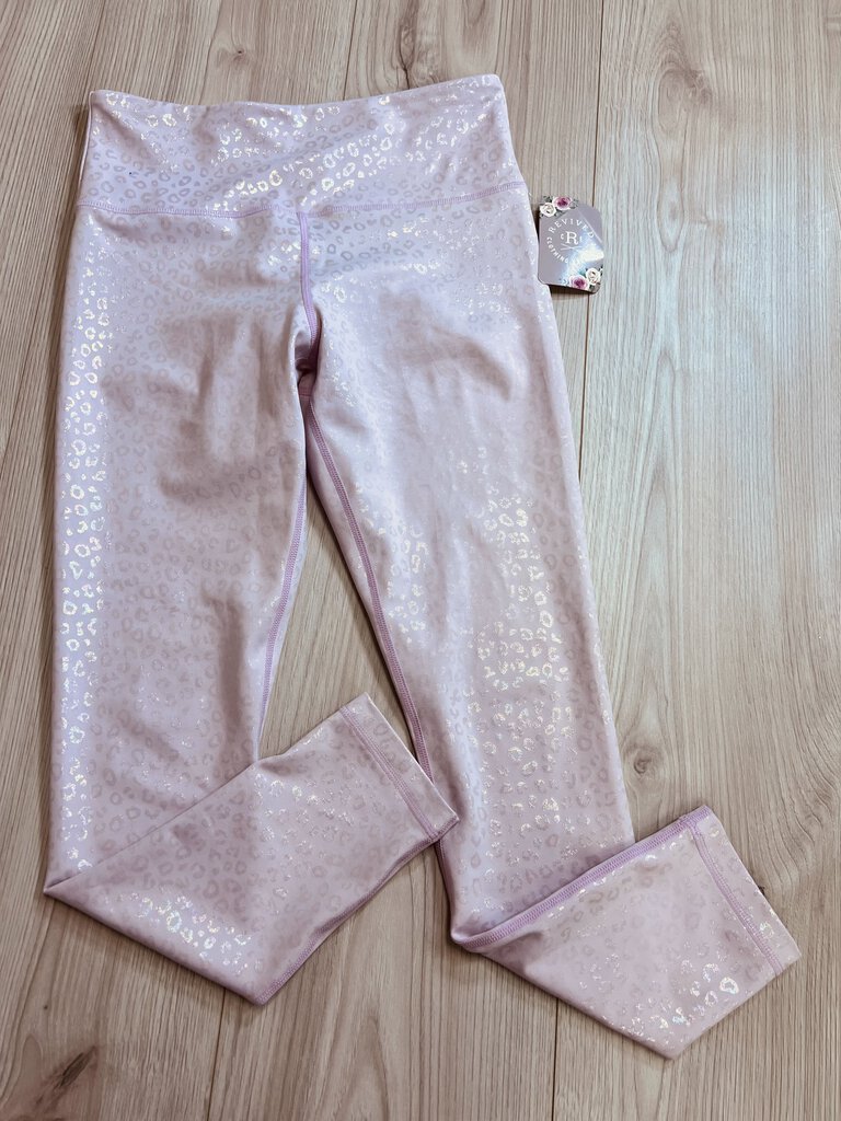 (S) Zara Pink Leopard Sparkle Legging