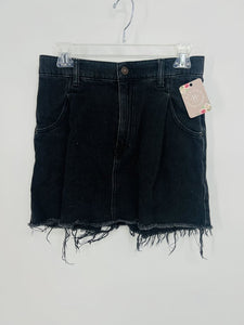 (28) We The Free Black Jean Skirt Womens
