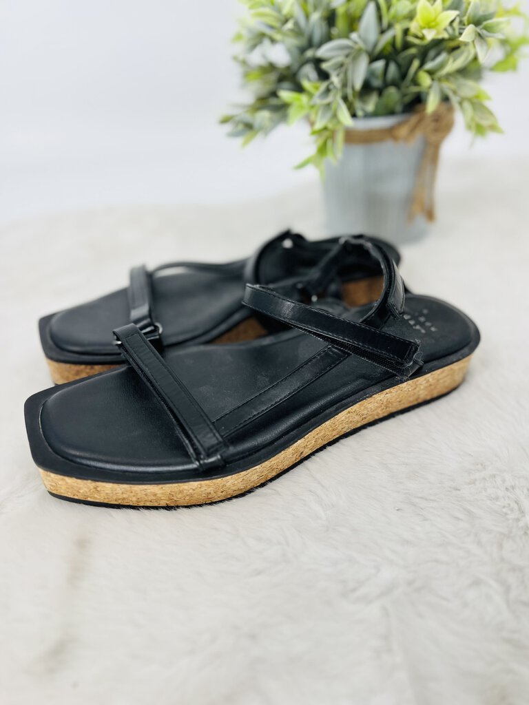 (8.5) A New Day Black Sandals Womens
