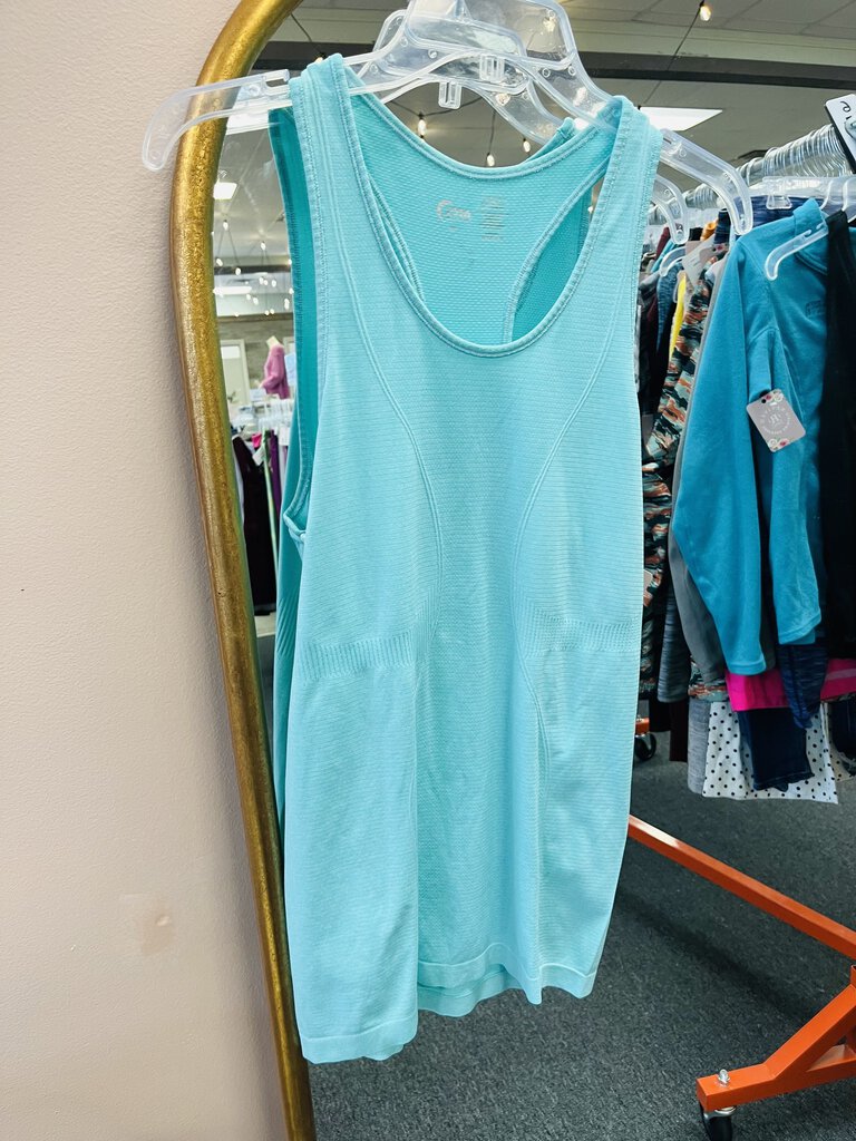 (M) Zyia Teal Ribbed Tank Womens