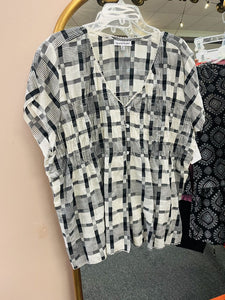 (1X) Nort Style Black Plaid Button Up