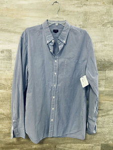 (XLT) J Crew Blue Striped Button Up Mens