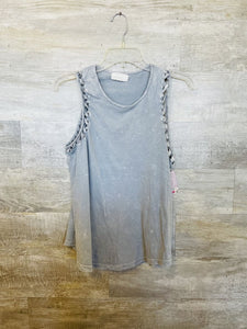 (L) No Comment Grey Tank Womens