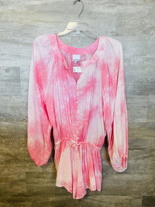 (S) Skylar & Madison Pink Swiss Dot Romper