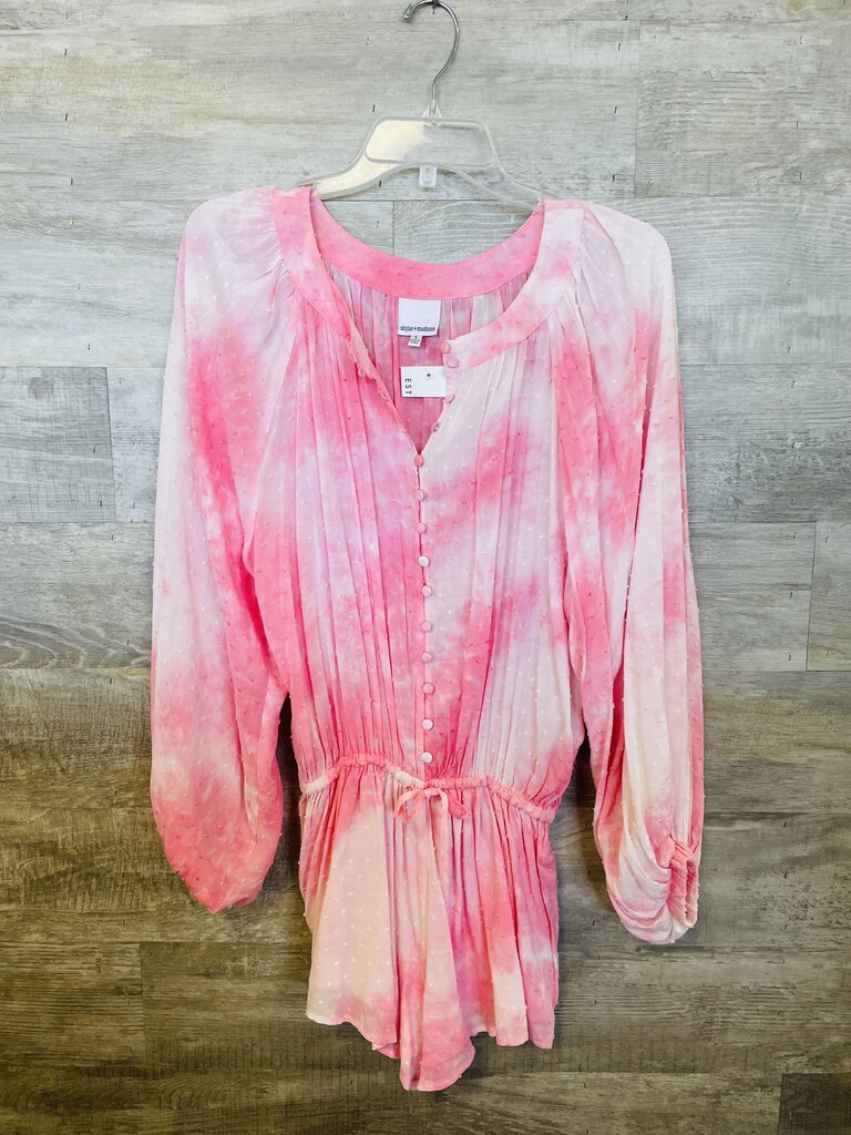 (S) Skylar & Madison Pink Swiss Dot Romper
